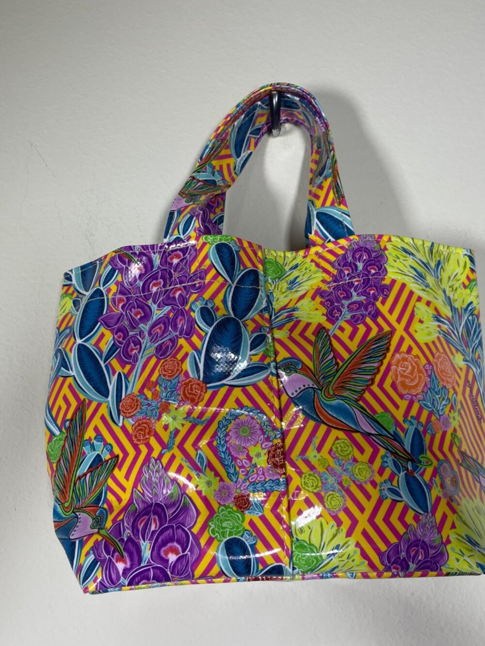 Consuela Hummingbird Grab N' Go Small Mini Tote Bag 8.5" x 9" Tropical Travel! - Picture 4 of 6